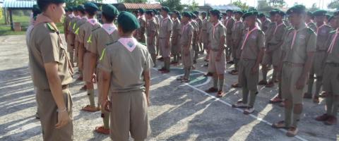 เปิดกองและพิธีประดับแถบสองสีลูกเสือวิสามัญ